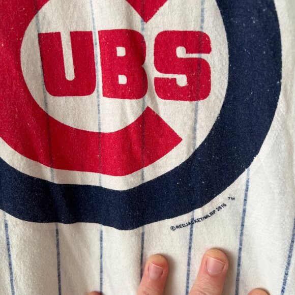 Red Jacket Chicago Cubs Striped T-Shirt Men's Size XL - Picture 4 of 8